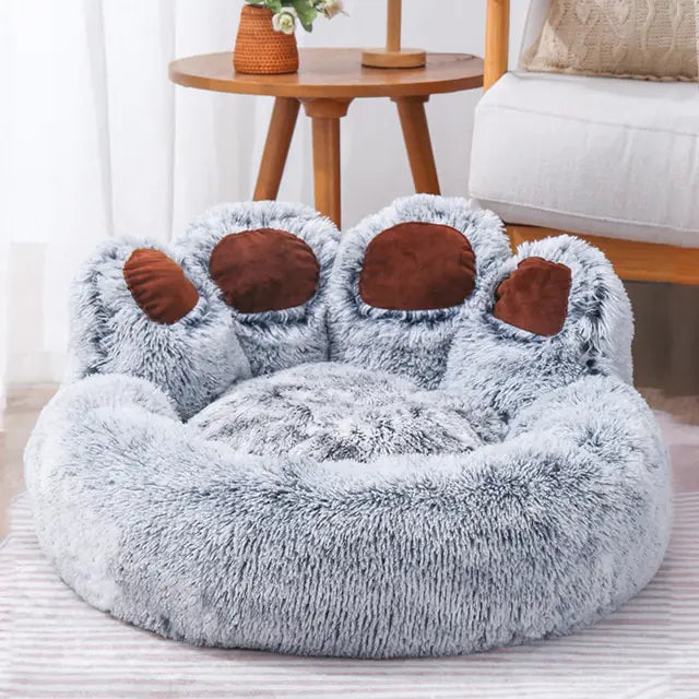 CozyPaw Bear Plush Dog Bed