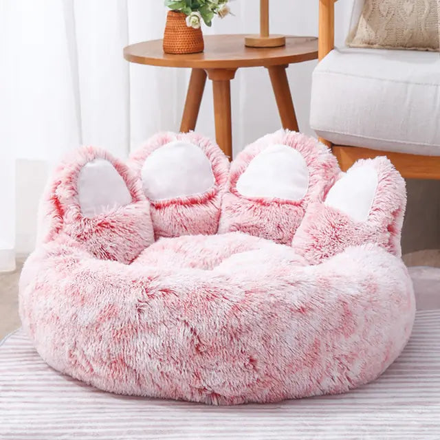 CozyPaw Bear Plush Dog Bed