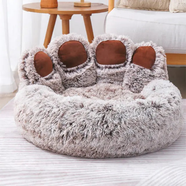 CozyPaw Bear Plush Dog Bed