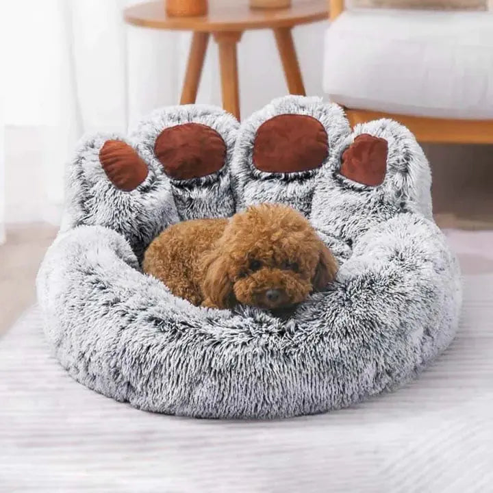 CozyPaw Bear Plush Dog Bed