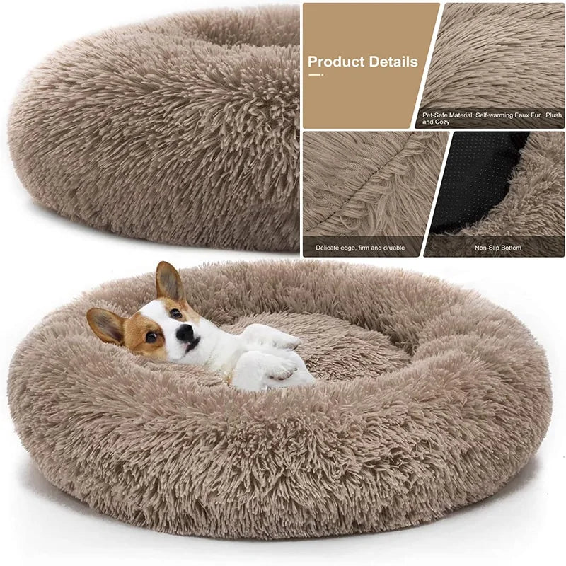 Luxe Plush Donut Cuddler: Ultimate Comfort Pet Bed