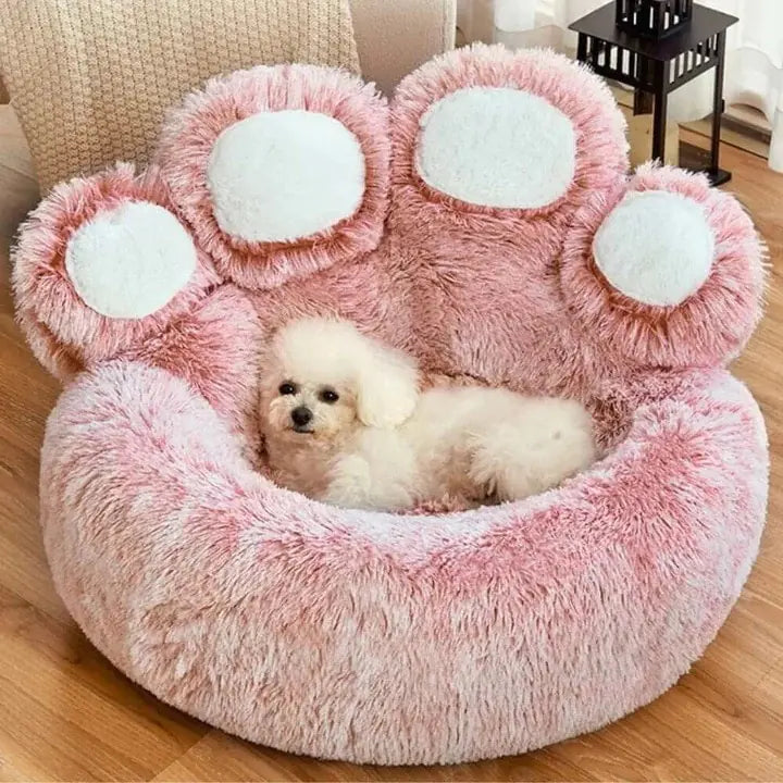 CozyPaw Bear Plush Dog Bed